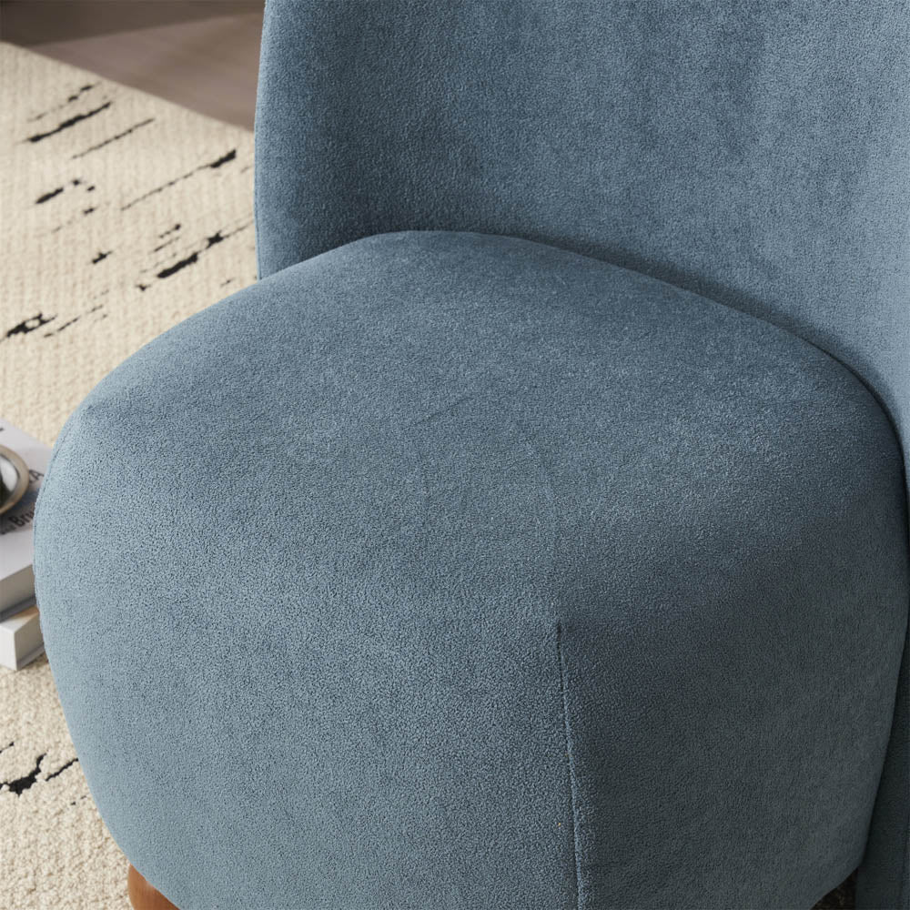 Ellie Armless Accent Chair, Blue