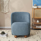 Ellie Armless Accent Chair, Blue