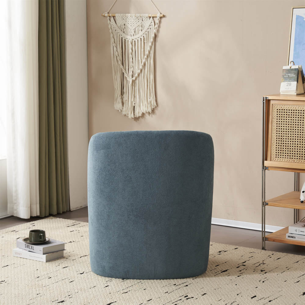 Ellie Armless Accent Chair, Blue