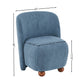 Ellie Armless Accent Chair, Blue