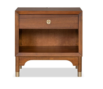 Bennett Mid-Century Nightstand, Walnut