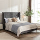 Harper Upholstered Queen Bed, Dark Gray