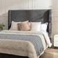 Harper Upholstered Queen Bed, Dark Gray