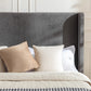 Harper Upholstered Queen Bed, Dark Gray