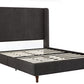 Harper Upholstered Queen Bed, Dark Gray