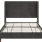 Harper Upholstered Queen Bed, Dark Gray