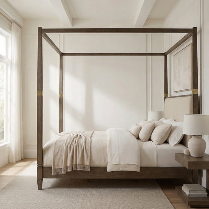 Arden Canopy Upholstered Bed, Queen