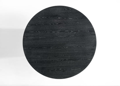 Jasper Ebony Black Round Dining Table