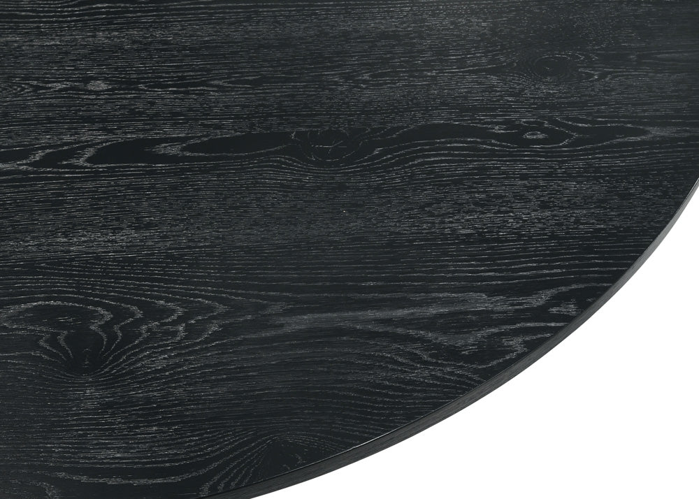 Jasper Ebony Black Round Dining Table