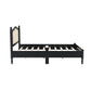 Jusu Rattan Headboard Queen Sized Bed, Black
