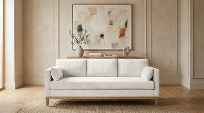 Knox Performance Velvet Sofa (84") – Beige