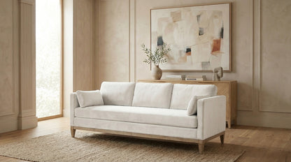 Knox Performance Velvet Sofa (84") – Beige