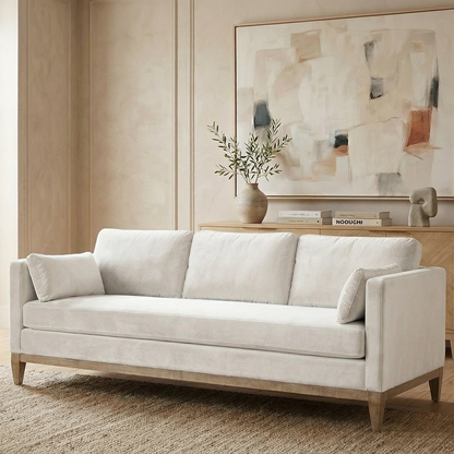 Knox Performance Velvet Sofa (84") – Beige