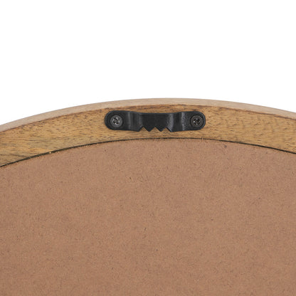 Round Mango Wood Wall Mirror