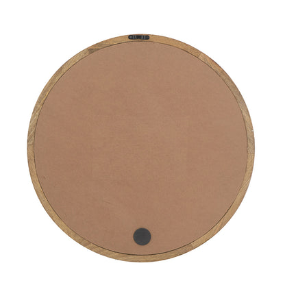 Round Mango Wood Wall Mirror