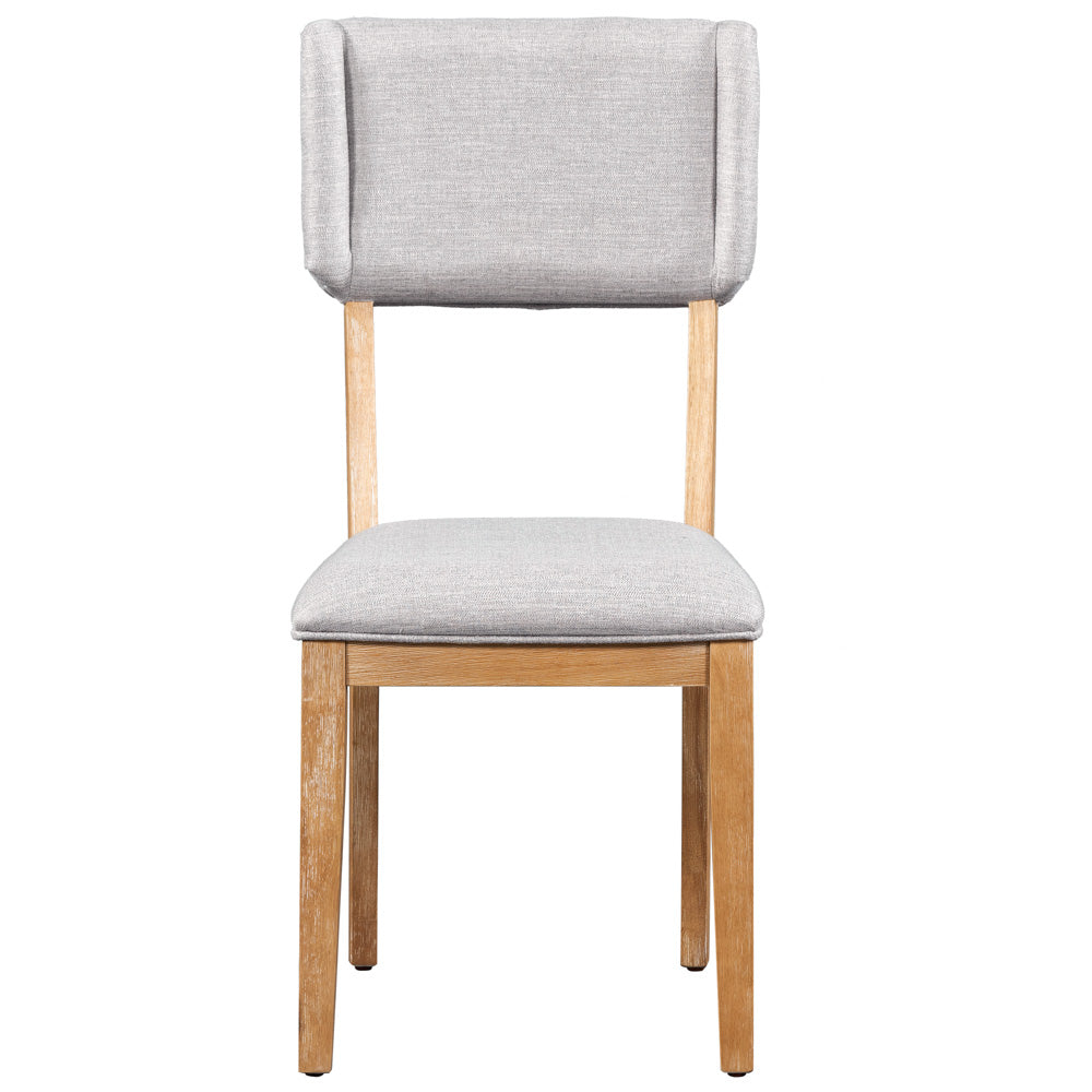 Mela 5-Piece Solid Wood Dining Table Set, Natural