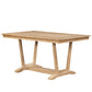Mela 5-Piece Solid Wood Dining Table Set, Natural