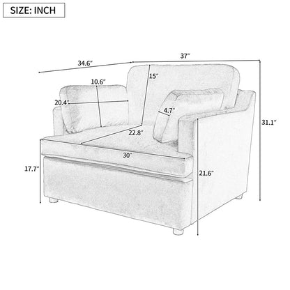 Mirod Oversized Accent Chair, Green