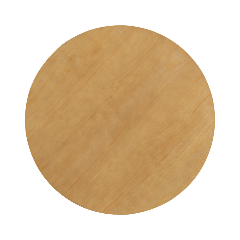 Modern 5-Piece Round Dining Table Set, Natural