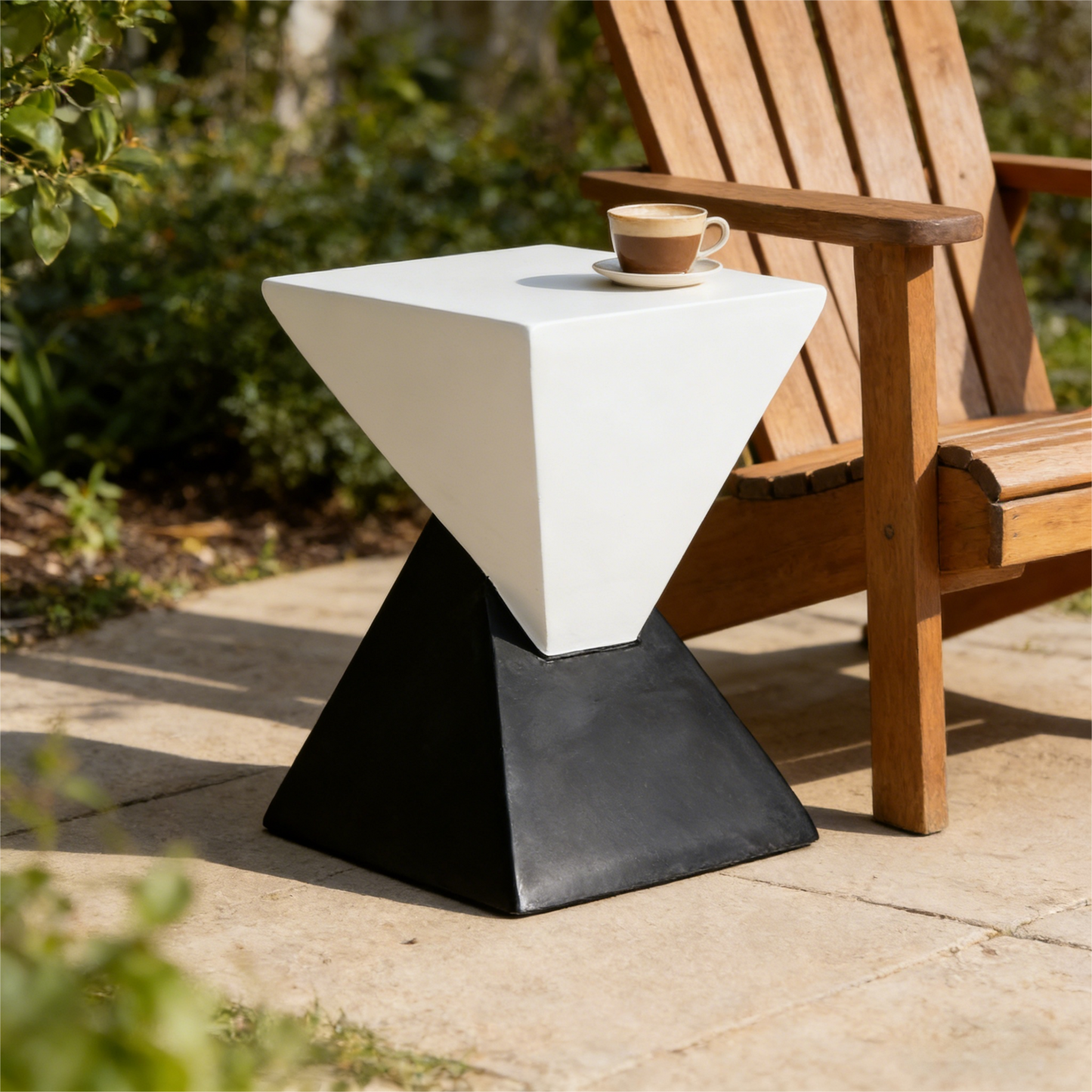 Noa Geometric Outdoor Side Table