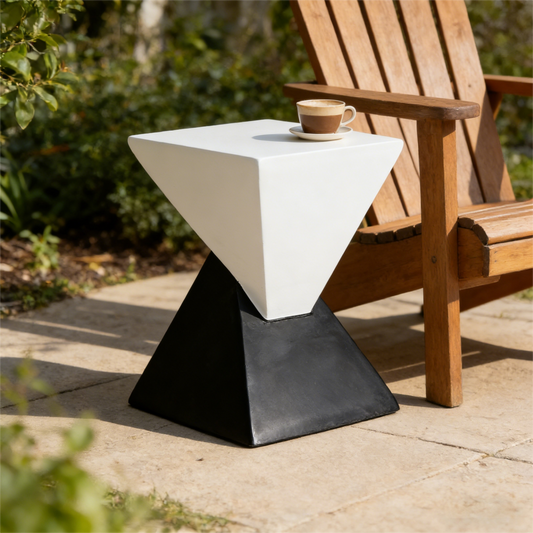 Noa Geometric Outdoor Side Table