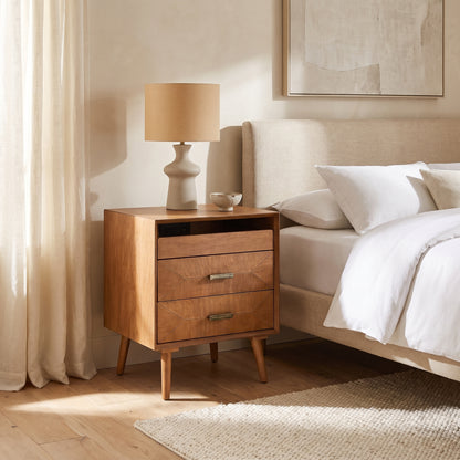 Heritage Charging Nightstand, Oak