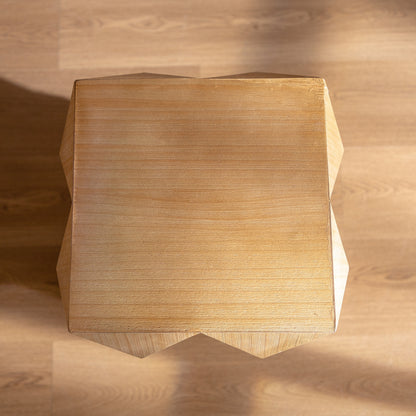 Arden Sculpted Side Table, Natural