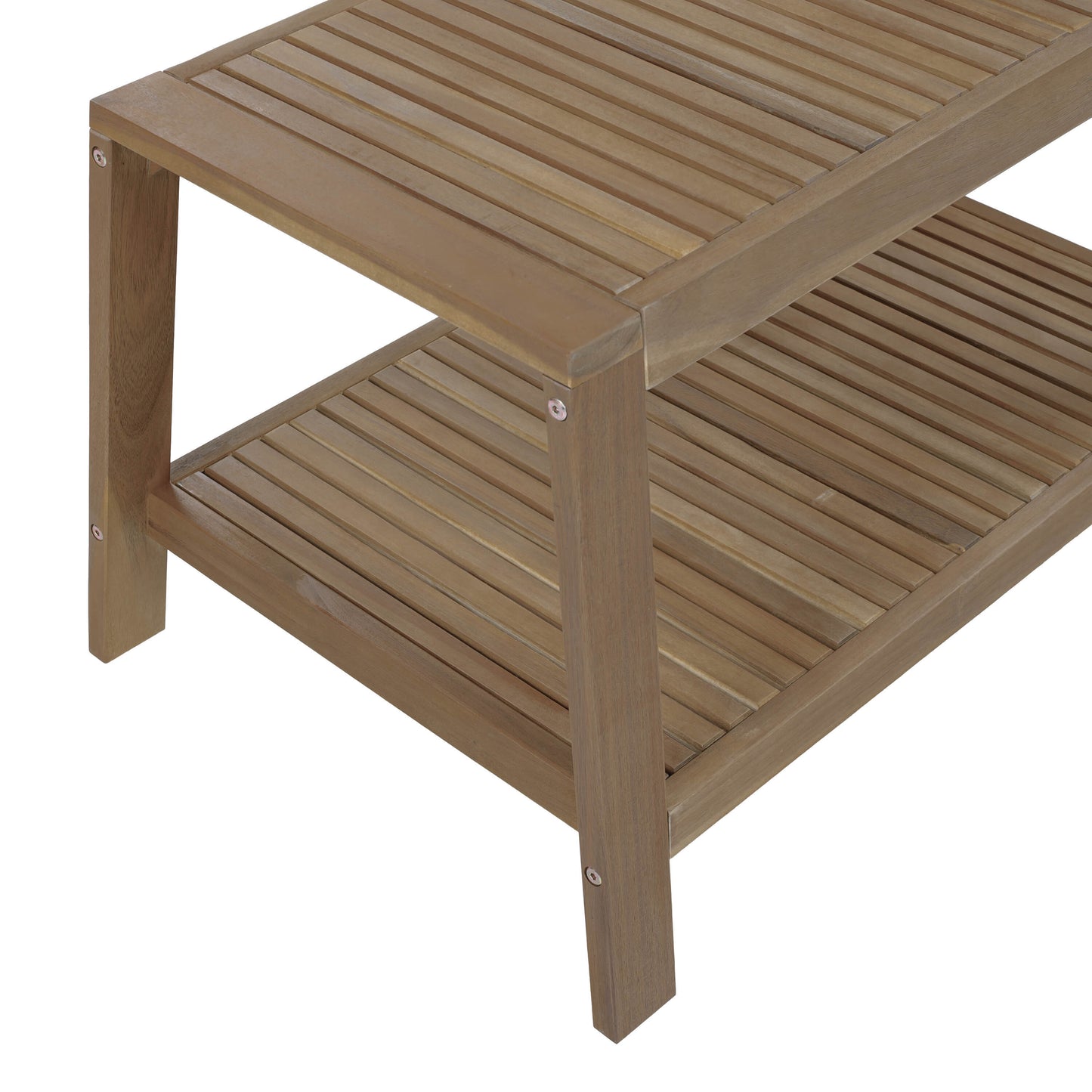 Aven Acacia Wood Outdoor Conversation, 2 Piece Set