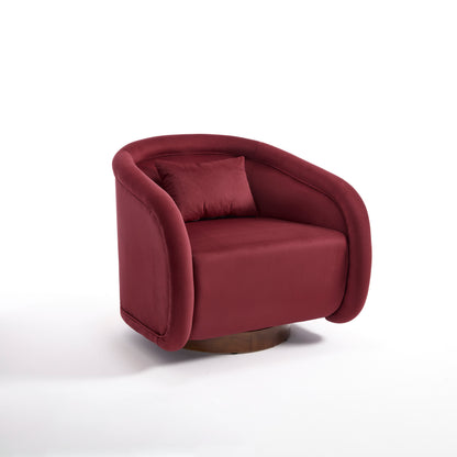Elara Velvet Swivel Barrel Chair