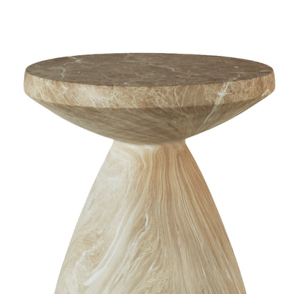 Terrazzo Faux Marble Outdoor Side Table