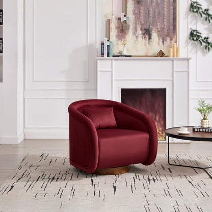 Elara Velvet Swivel Barrel Chair