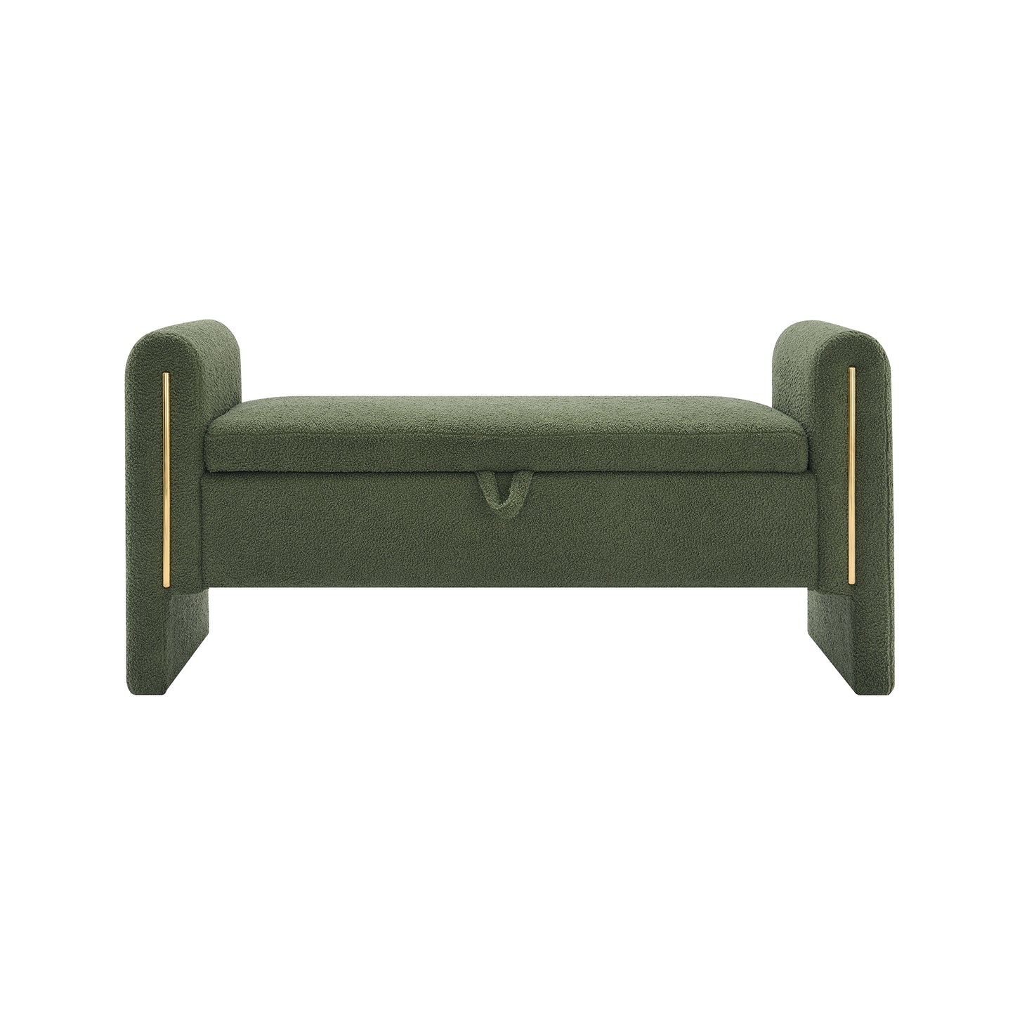 Marlowe Teddy Storage Bench, Olive Green