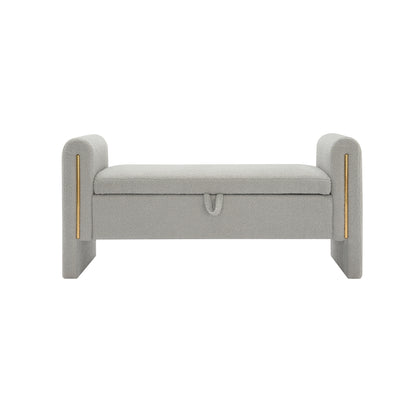 Marlowe Teddy Storage Bench, Grey