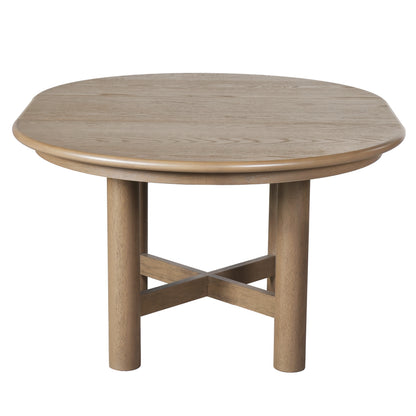 Arden Extendable Oval Dining Table, Distressed Oak Finish
