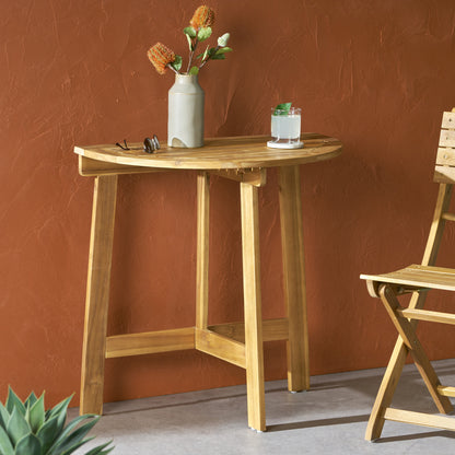 Ardin Folding Bistro Table, Natural Finish