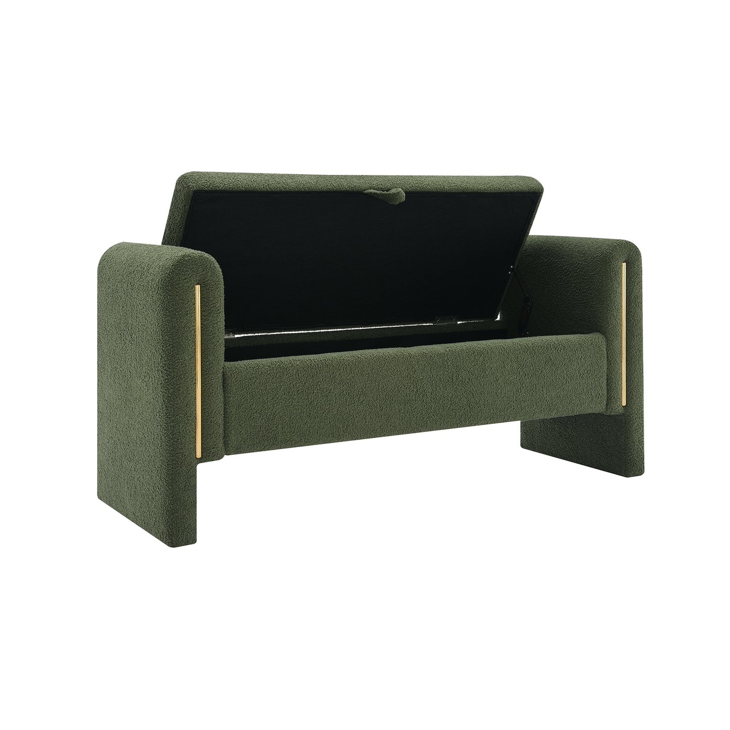 Marlowe Teddy Storage Bench, Olive Green
