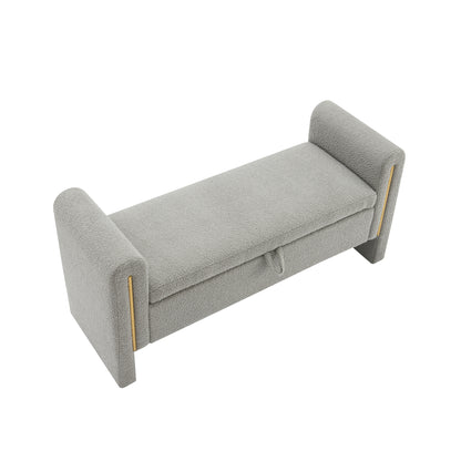 Marlowe Teddy Storage Bench, Grey