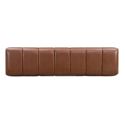 Marin Upholstered Bench – Sculpted Wood Base