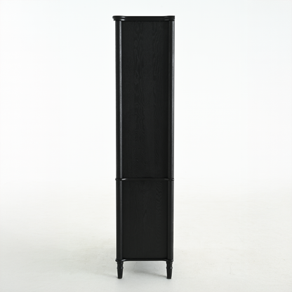 Harrison Glass Door Display Cabinet, Black