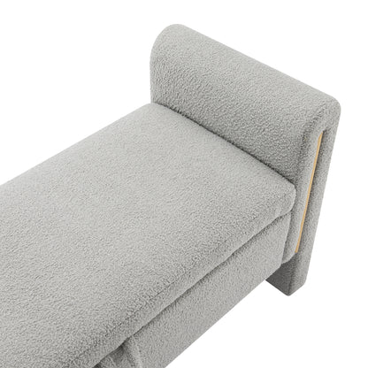 Marlowe Teddy Storage Bench, Grey