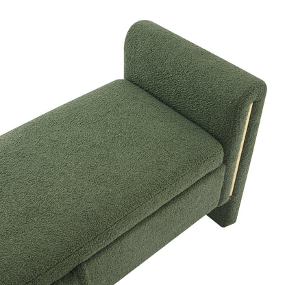 Marlowe Teddy Storage Bench, Olive Green