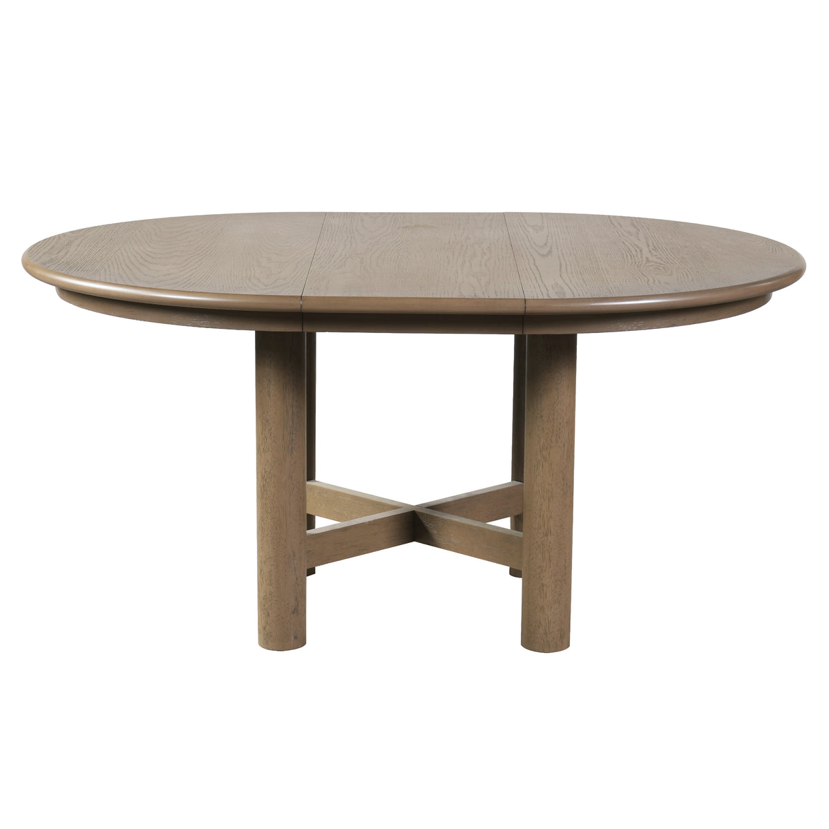 Arden Extendable Oval Dining Table, Distressed Oak Finish