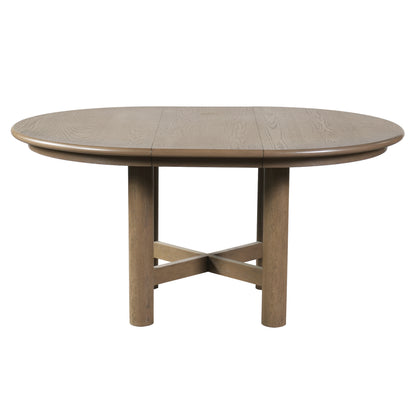 Arden Extendable Oval Dining Table, Distressed Oak Finish