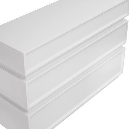 Luna Curved 6-Drawer Dresser, Soft White