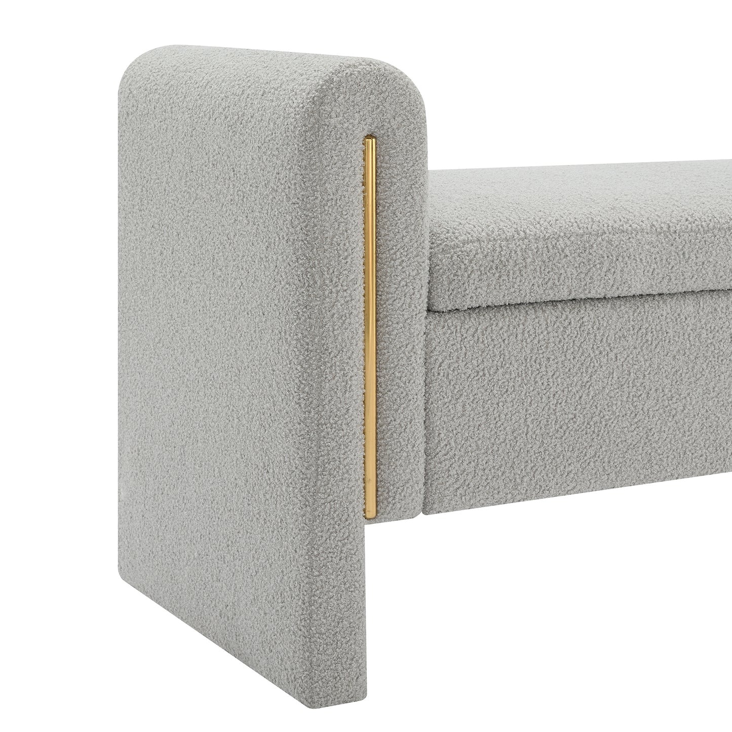 Marlowe Teddy Storage Bench, Grey