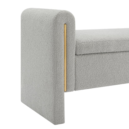 Marlowe Teddy Storage Bench, Grey