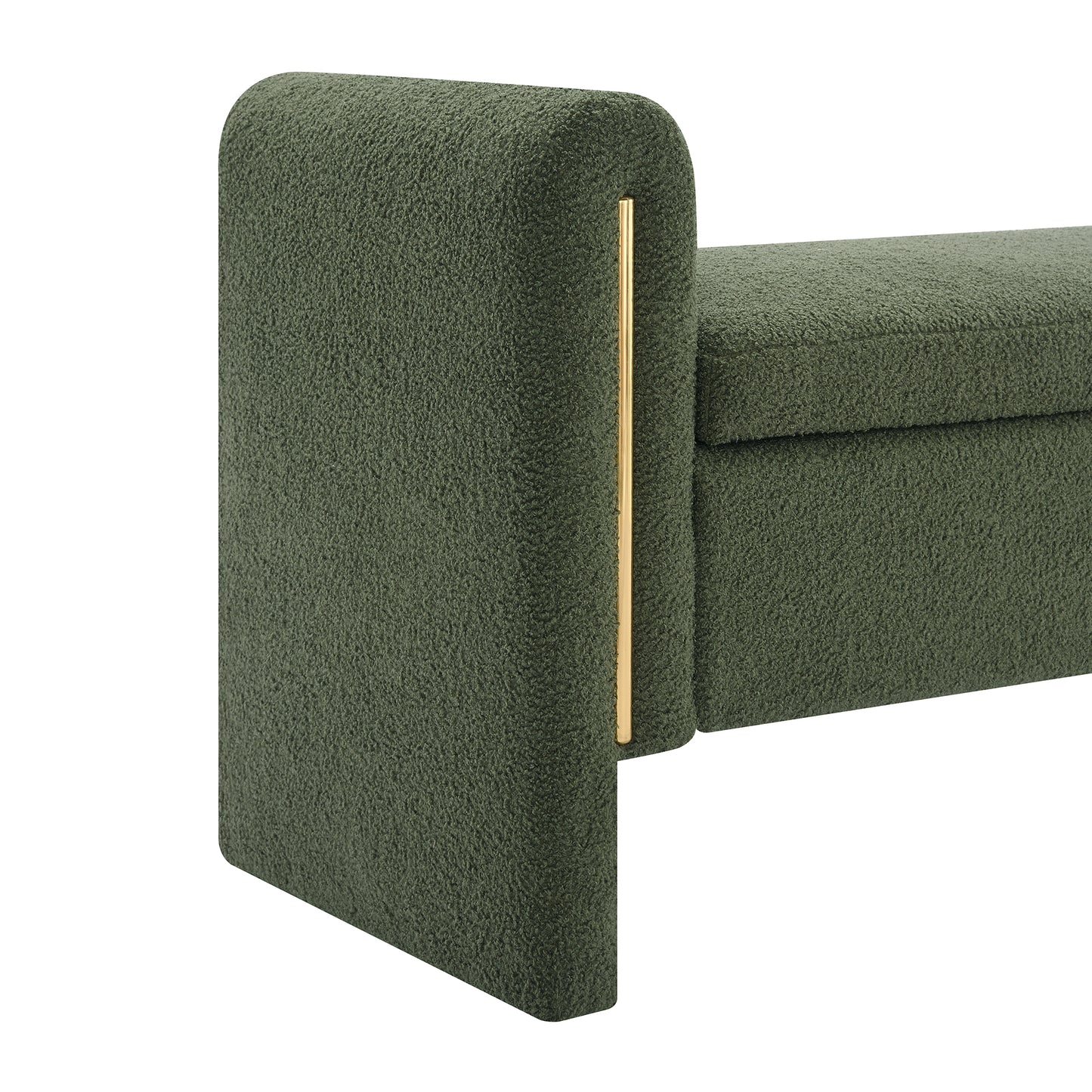 Marlowe Teddy Storage Bench, Olive Green