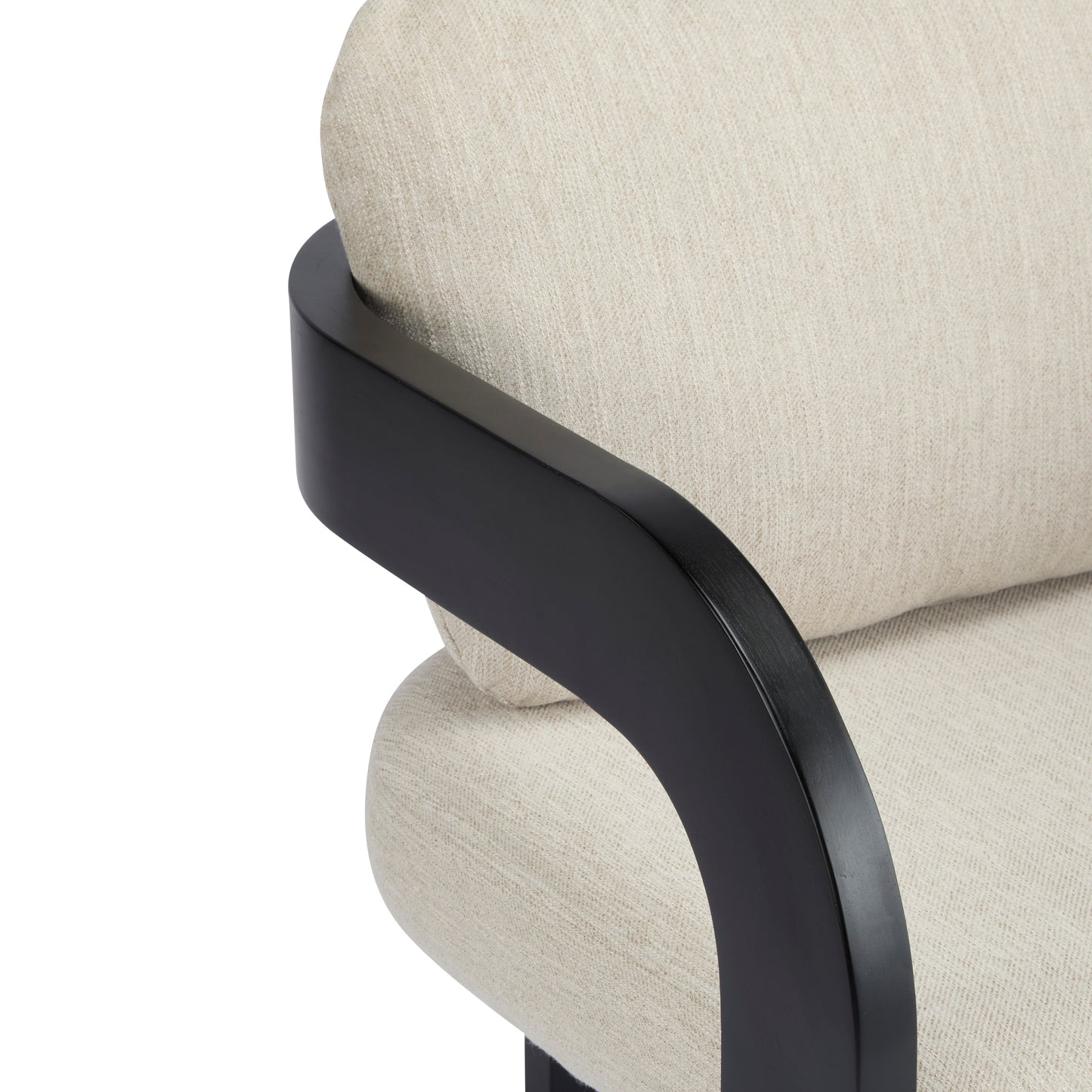 Lucien Upholstered Dining Armchairs (Set of 2), Black