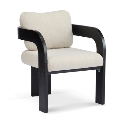 Lucien Upholstered Dining Armchairs (Set of 2), Black