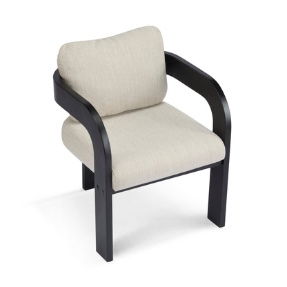 Lucien Upholstered Dining Armchairs (Set of 2), Black